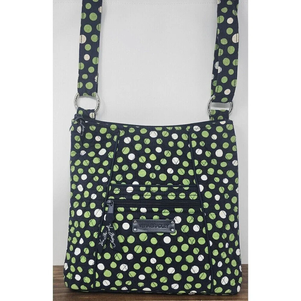 Vera Bradley Hipster Crossbody Lucky Dots Handbag Multicolor- Flaw